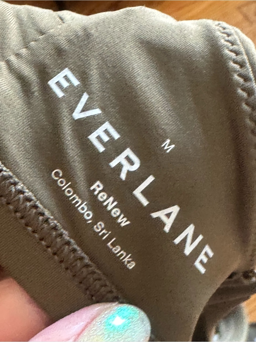 Everlane Women’s Olive Green Bikini Set - Sleek Two-Piece Swimwear Medium - Picture 4 of 4